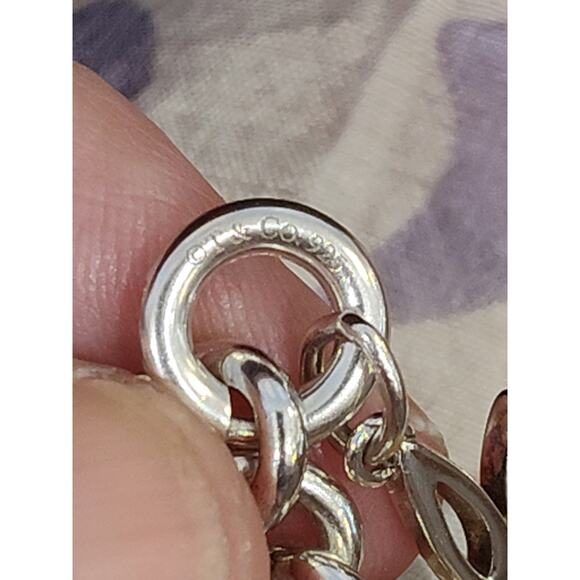 Tiffany & Co Sterling Silver Charm Bracelet Size 7.5" Rare Dragonfly Charm - Picture 3 of 4